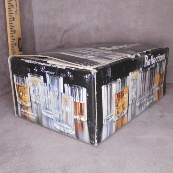 Rayware Old Fashioned 6 PC Glass Set 9.5 oz Vintage Continental Glassware Italy - Picture 10 of 12